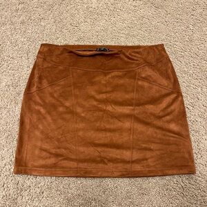 Express suede mini skirt